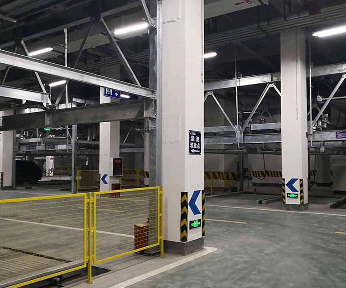 江口四柱簡易升降類立體車庫停車設備改造