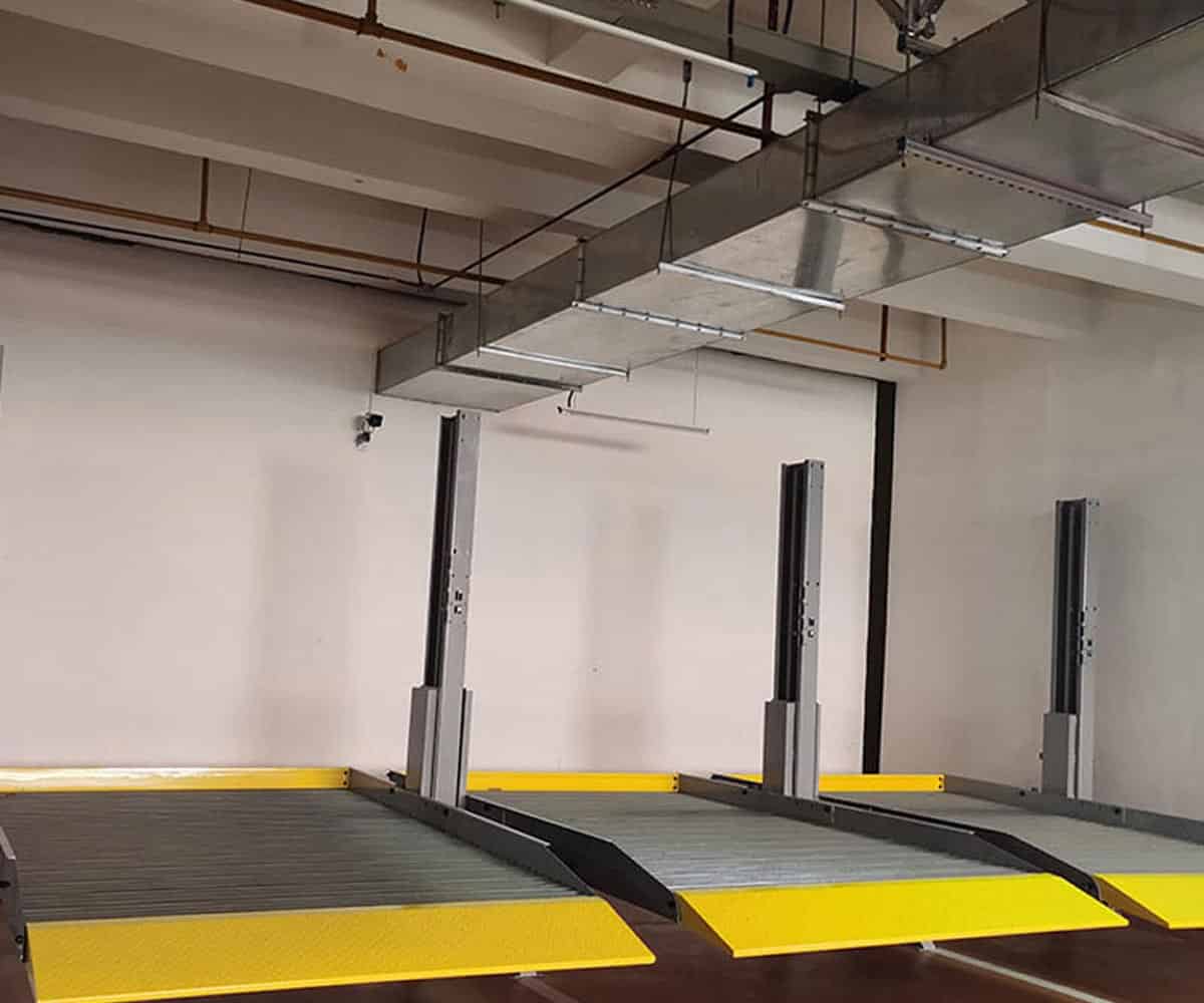 廣西二層升降式機械立體停車設備改造