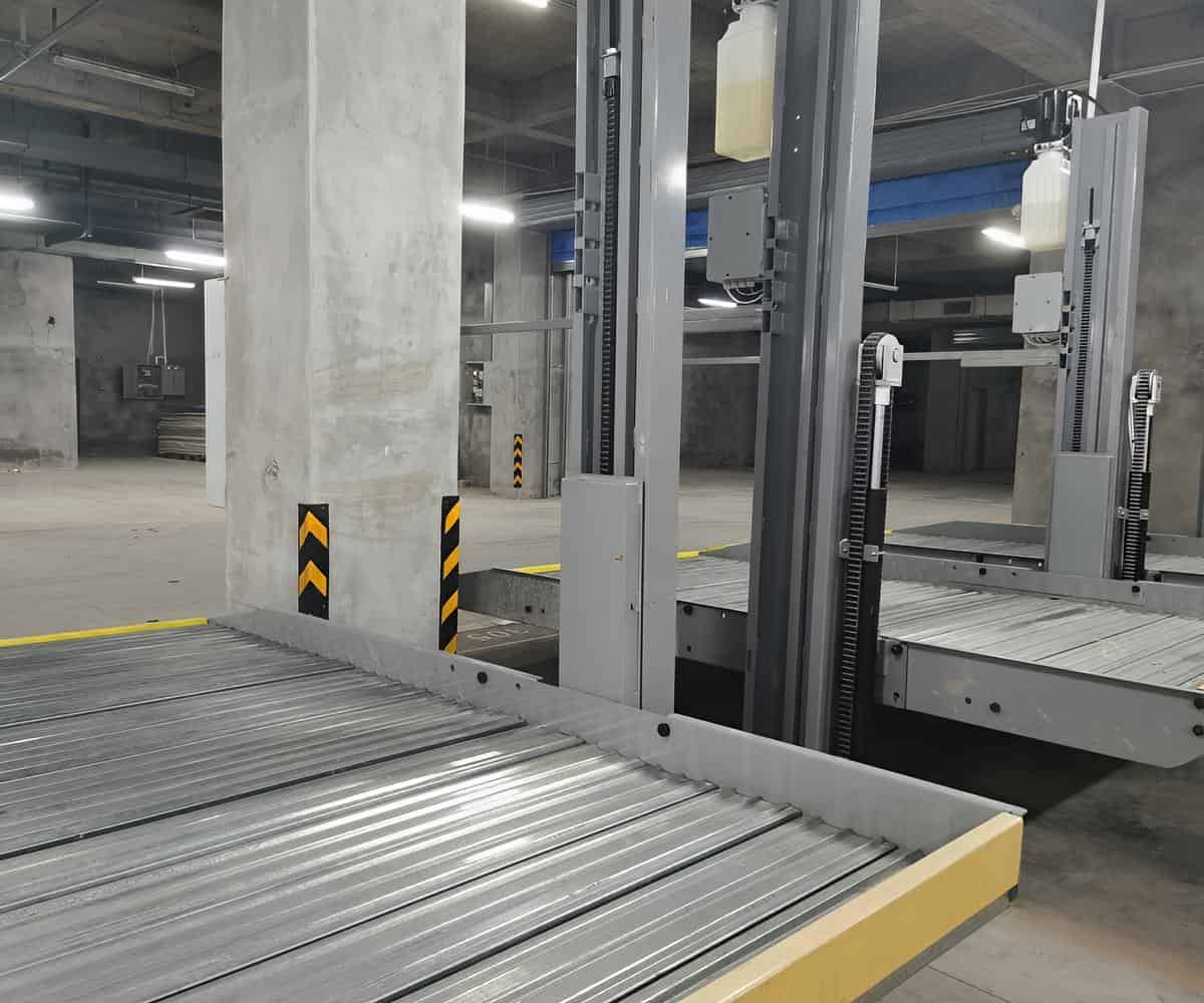 務川二層升降立體車庫停車設備過驗收