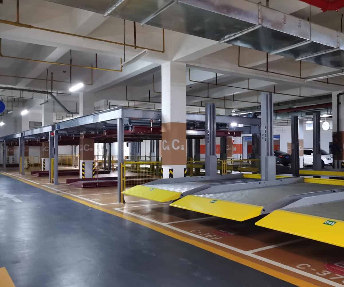 二層升降式立體停車位